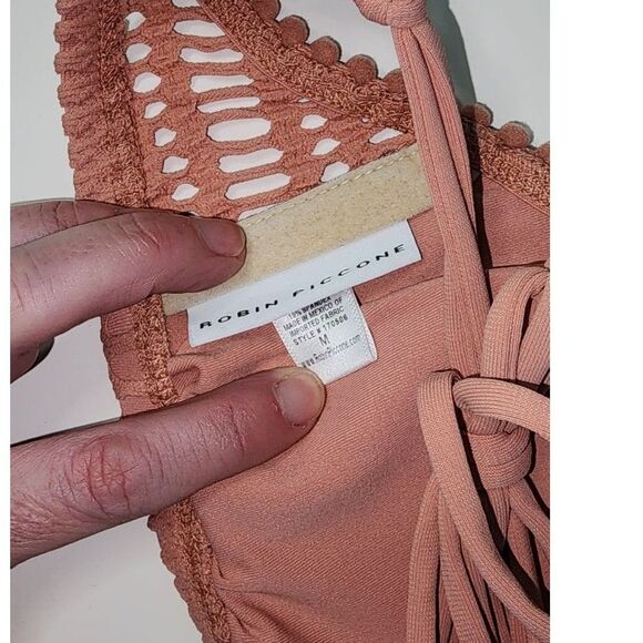 Robin Piccone Sophia Crochet Bikini Set Copper Rose - Picture 7 of 8